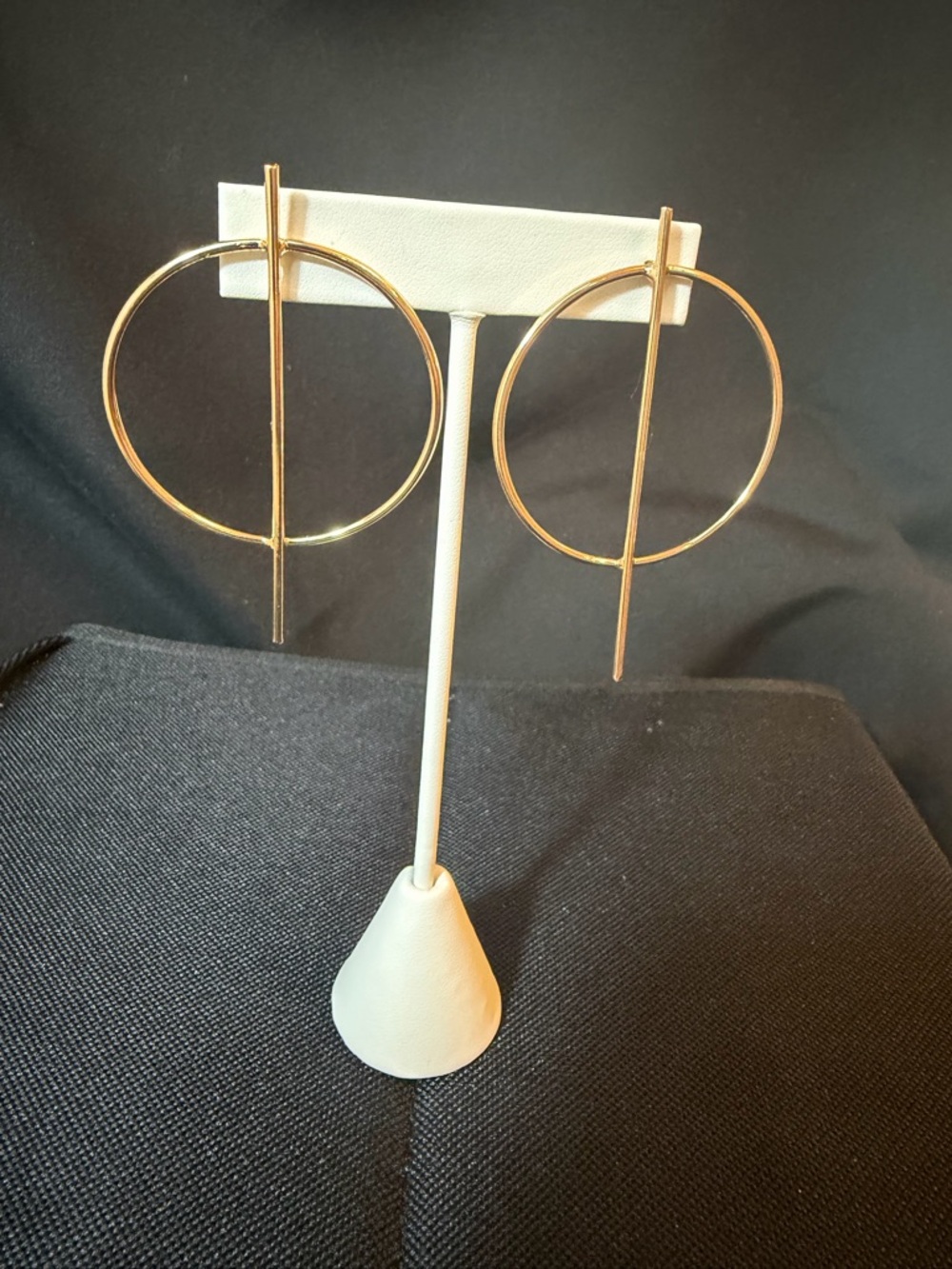 Modern Gold Hoop Drop Earrings